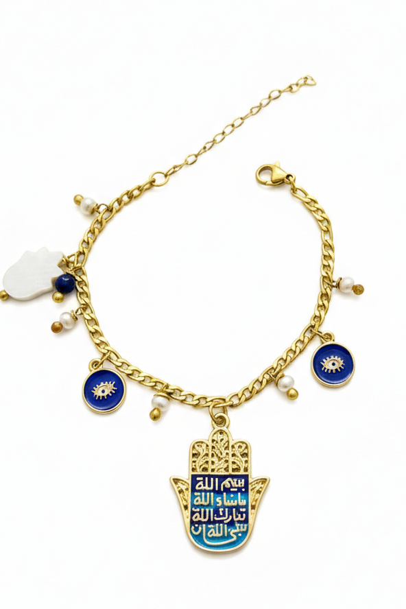 Artisan Gold-Dipped Charm Bracelet