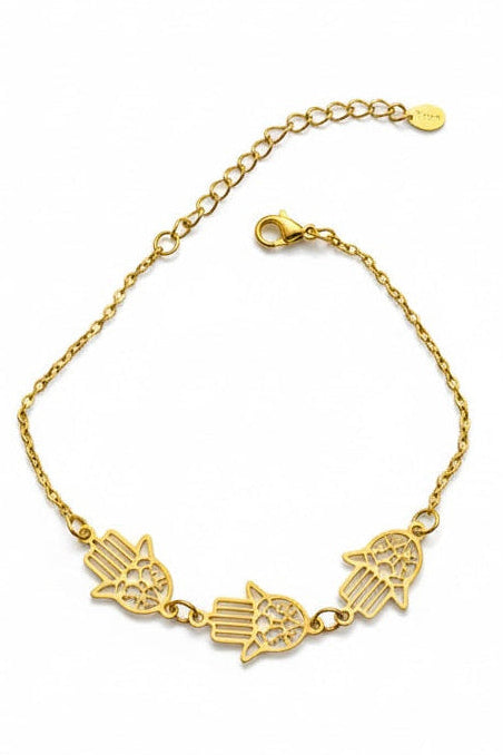 Filigree Hamsa Hand Station Bracelet