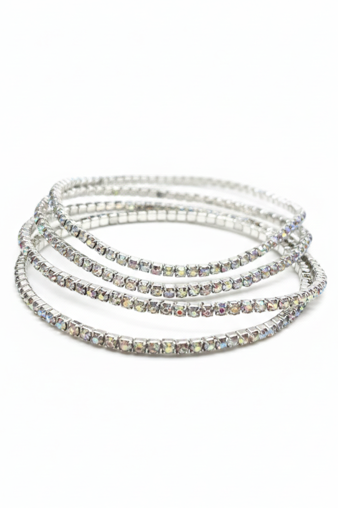 The Crystal Mist Stack Bracelets
