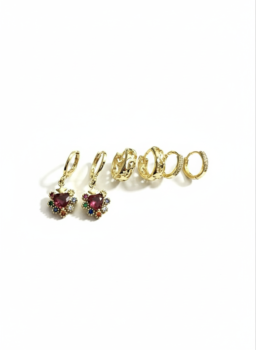 The Royal Heart Set earrings