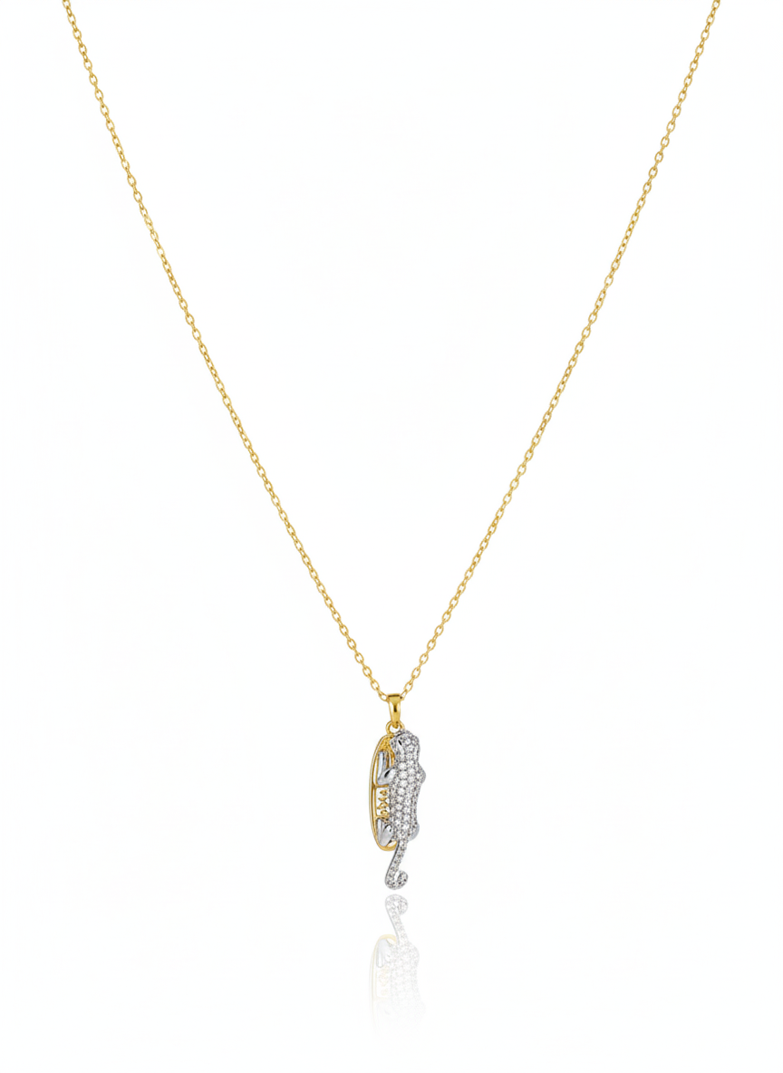Prowling Panther Pendant Necklace
