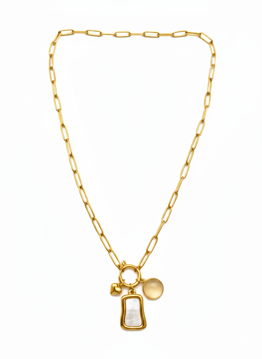 Abstract Charm Necklace