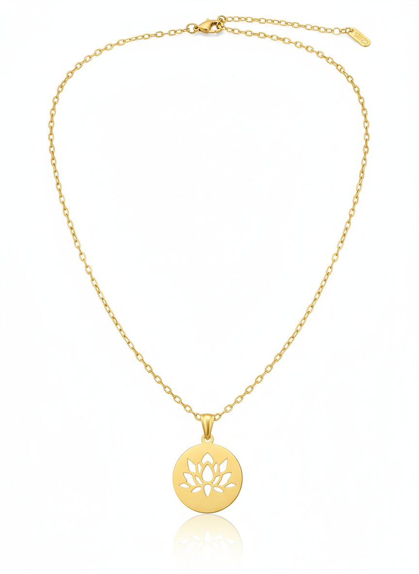 Lotus Disc Necklace
