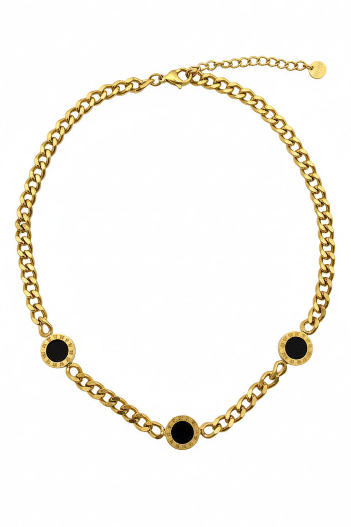 Reversible Roman Curb Chain choker Necklace