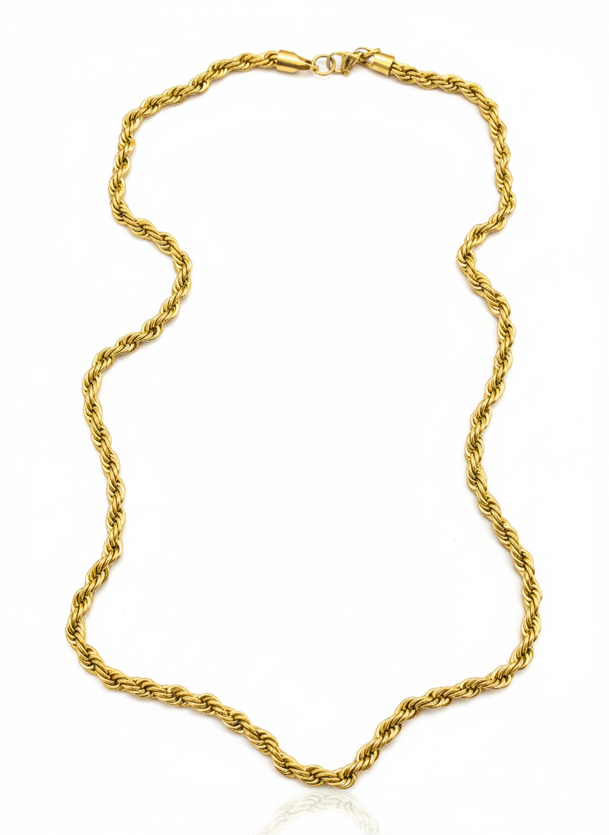 Classic Twisted Rope Chain Necklace