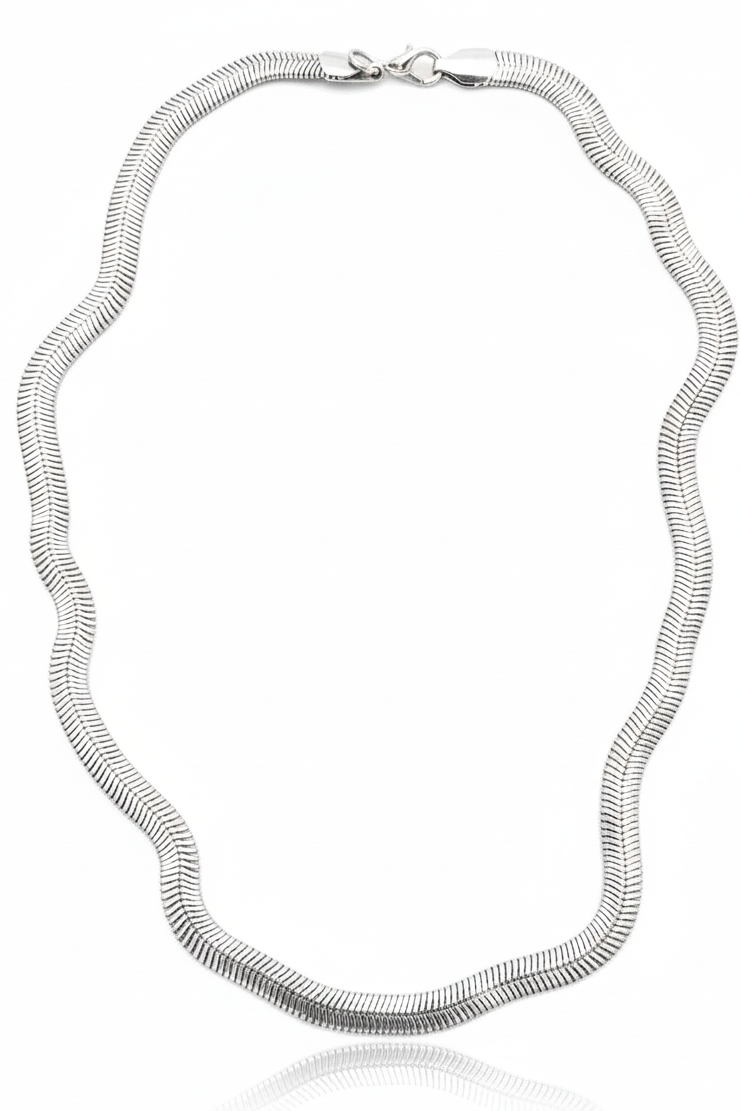 Liquid Herringbone Chain Necklace