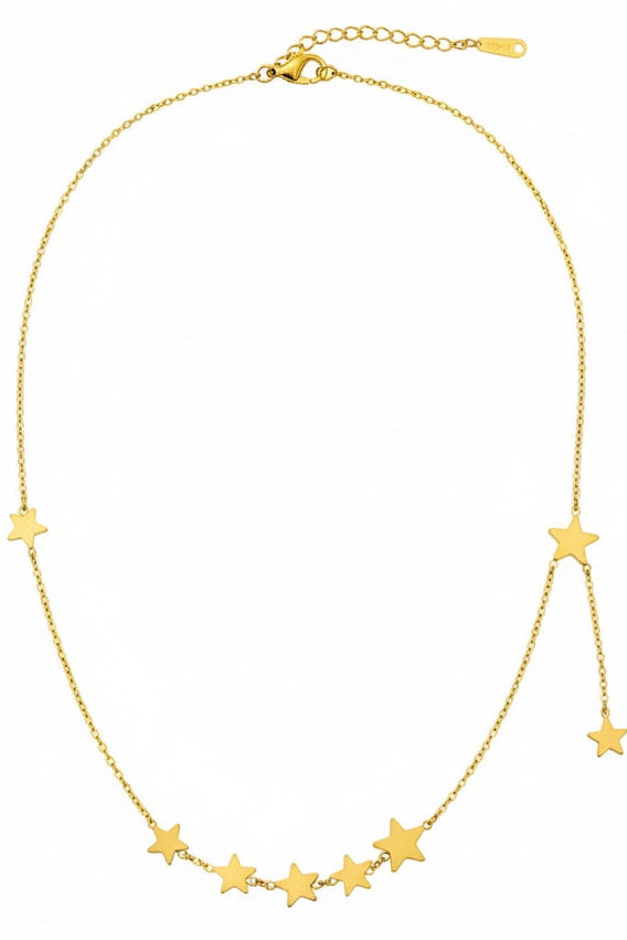 Dainty Star Cascade Choker Necklace